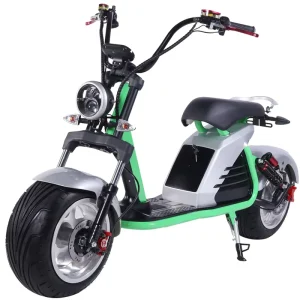 Adult Electric Scooter 2000W Brushless Motor 35-55km Long Range Lithium Battery Wide Tires Supports Two Riders 50mph Kick Design