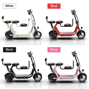 Adult Electric Scooter for Work Ultra light Portable Brushless Motor Lithium Battery Iron & PU Material 20 30km h Speed