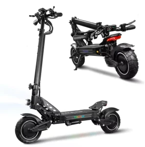 Adult Electric Scooter with Seat Single Dual Motors NFC Finger Throttle Colorful Marquee Off Road City Commuting in US Stock