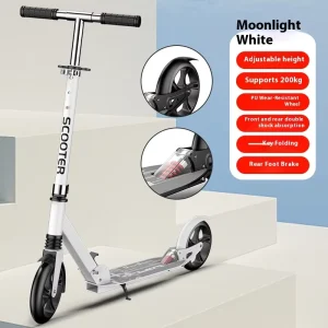 Adult Foldable Two Wheeled Scooter Shock Absorption Youth Campus Scooter Featuring Dual Brakes PU Wheels Direct Factory Source