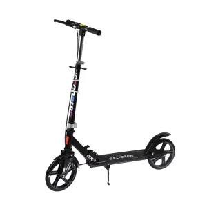 Adult Kick Scooter Quick Foldable Foot Scooter With Two PU Wheels Pull Start Kick Scooters