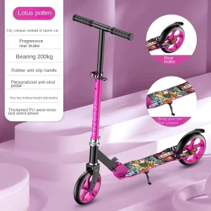 Adult Two Wheel Foldable City Campus Scooter with Big Planar Wheel Device for Children and Teenagers