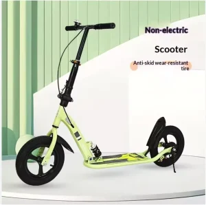 Adult children Pedal Walking Two Wheel Carbon Steel Skating Scooter for College Students Use Folding Scooter