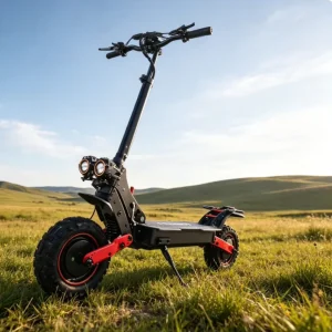 All Terrain Foldable Adult Electric Scooter Intelligent 60 km/h Dual Motor Waterproof Double Headlight Anti-slip Fat Tire Front