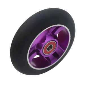 Aluminum Alloy+PU Skateboard Parts 100mm Casting Scooter Wheels ABEC-9 Bearing 35-120kg Load Capacity for Electric Scooters