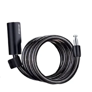 Anti Theft Bicycle Lock Portable Bike Ebike Lock Key Spiral Cable Lock With Bracket Scooter Motorcycle Accessories