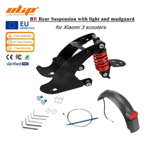 Black Red Rear Suspension with Fender Mudguard for Scooter Rear Shock Absorber for XM 3 Electric Scooter Accessories