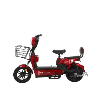 CE Approved Lead Acid 3-Speed Electric Scooter City Bike with Carbon Steel Frame Drum Brake Basket for European Market