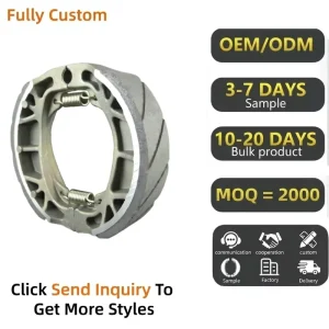 CG125 Essential Motorcycle Spare Parts Pure Aluminum Brake Shoe Drum Brake Pad