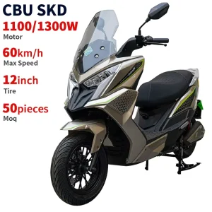 CKD SKD 12inch China Electric Scooter 1100/1300W 60km/h Speed Electric Motorcycles for Sports Adults