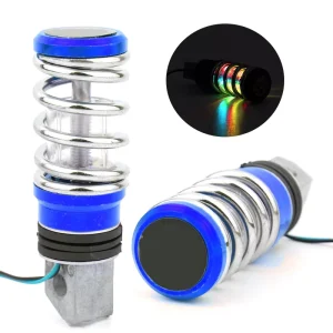 CNC Universal Motorcycle Pedals Foot Peg Foot Rest With Multi-color LED Light Modified Motorbike Accessories Scooter Parts