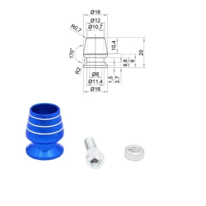 Car Motorcycle Electric Vehicle Scooter Modification Decorative License Plate Wine Glass Shaped Colorful Screws Standard Fitment