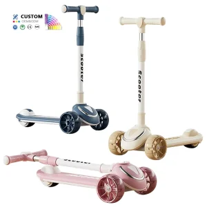 Child Kick Scooter Kids Flashing 3 Wheel Foldable Kids Foot Scooter for Children Outdoor Toy Baby
