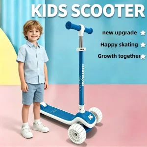 Children Three Wheel Scooter Height Adjustable Stable PU Wheels Toddler Kick Scooter Custom Color Available