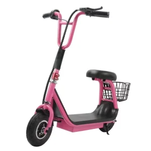 Children’s Folding Electric Scooter Aluminum Alloy Frame 18KM H Max Speed Powered LED Lamp 80kg Load Capacity Seat for Urban Use