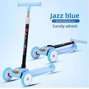 Children’s Meter High Foldable 3-Wheel Flashing Wheels Scooter for 3-7 Years Old
