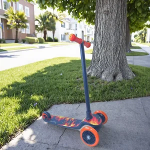 Children’s Outdoor Kick Scooter with 3 PU Wheels Steel Foot Pedal Scooter Kids Toy