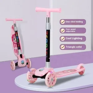 Children’s Scooter for 3 6 Year Olds Boys and Girls Flash Smooth Wheels Outdoor Sports Tricycles