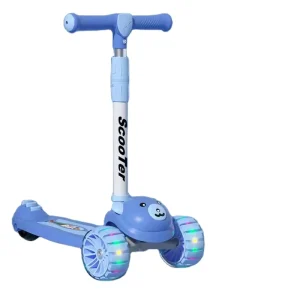 Children’s Skateboard Scooter Animal Frame Foldable Children’s Kick Scooter with 3 Wheels