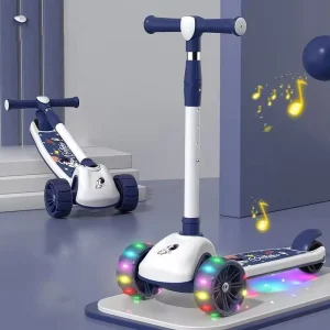 China Factory 3 Wheel Scooters for Kids with Light Height Adjustable Kick Foot Scooter for Children
