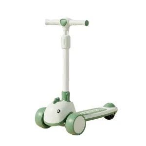 China Kids Electric Scooter With 3 Wheels Outdoor Plastic Toy Foot Kick for Children With LED Light