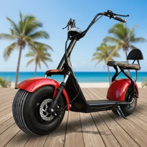 Citycoco Electric Harley Scooter Dual Seat Fat Tire Adult E Motorcycle With Large Capacity Lithium Battery