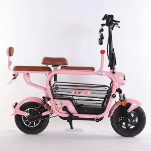 Cross-border Exclusive Supply New National Standard Parent-child Electric Three-seater Scooters 48V Lithium Battery 12-inch