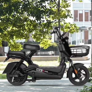 Custom High End Electric City Bike Scooter for Adults 15Ah Front Hub Brushless Motor Steel Frame 6 Speed Sensor Smart Brake Line