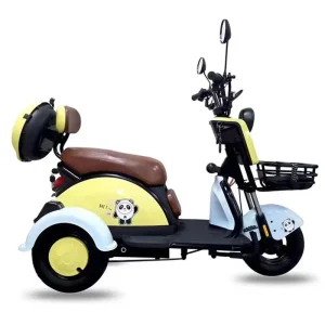 Custom Mini Fat Tires Electric Tricycle for Elder Soft Cushion Safe Stable Mobility Scooter With Front Basket for Daily Shopping