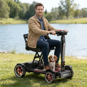 Custom Travel Portable Foldable Electric Scooter Magnesium Brushless Compact Folding Lightweight Mobility Scooter for Elderly