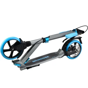 Customization logo Chinese Adult Double Scooter with Foot Brake Big Wheel Adult Kick Scooter with Rear Suspension