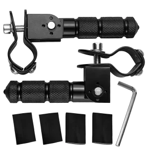 Customized Universal 8mm CNC Aluminum Folding Foot Pegs Rear Footrests for Modified Motorcycle Scooter E-Bike Moped Kart