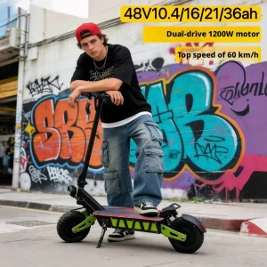 Dual Drive High Power Foldable Electric Scooter for Adults