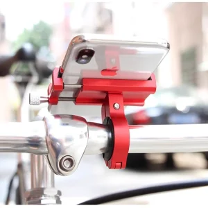 Durable Adjustable Aluminum Alloy Bike Phone Holder Anti-Slip Universal Mount for Electric Scooter and Outdoor Cycling