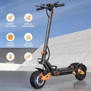 E Scooter 11 Inch 350W*2 60v 20ah 30-40km Long Range Battery 2 Wheel Foldable Scooter for Adults