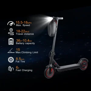 E scooter 350W Motor 7.8AH 10.4AH Lithium Battery Full Suspension Waterproof App Control Digital Display Top Speed Scooter