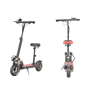 E scooty 800W Foldable Electric Scooter Unisex 18Ah 200KG High Speed New Design with Three Light Off Road Wide Tire for Adults