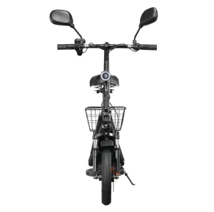 EEC Approved 12 Inch Electric Scooter 500W 48V 13Ah 44km/h Max Speed 30km Range Waterproof Seat with Rear Basket Black