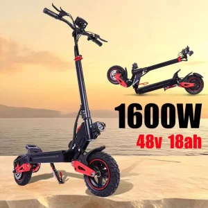 EU Stock 10 Inch Fat Tire Dual Suspension E Scooter 48V 18ah Lithium Battery J15max off Road Foldable Electric Scooter for Adult