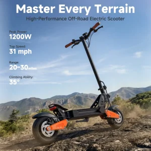 EU USA UK Stock 48V 1200W Waterproof Off Road Electric Scooter High Speed Adult Dual Shock Absorber Folding Scooter