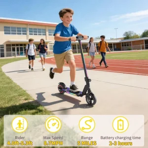 EU USA Warehouse Stock 2 Wheel Lightweight Kids Electric Scooter 130W Brushless Motor 24V 2.5AH Full Suspension Foldable