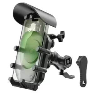 Earldom Sunproof Motorcycle Phone Holder With Anti Vibration Damper Handlebar Cellphone Mount for Bike Bicycle Scooter Motorbike