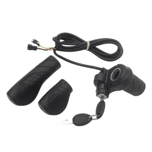 Electric Bike Scooter Accessories Parts 3Pcs Wire SM Connector Half Twist Throttle Accelerator with Key