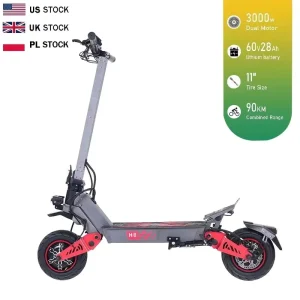 Electric Scooter 3000W Dual-Motor Long-Range 40-60km Foldable Steel Frame Scooter