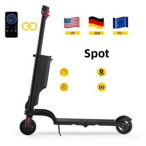 Electric Scooter 36V Aluminum Alloy Two wheeled Solid Tire Mini Folding Lightweight Battery Car with 25km/h Max Speed