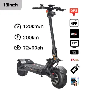 Electric Scooter 7260R Foldable Dual 2500W Motor 80km Range 4 Piston Hydraulic Brakes up to 120KM H Max