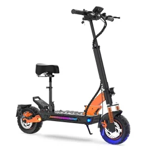 Electric Scooter Adults 10″ Tires 1000W Brushless Motor Top Speed 28 MPH 28 Miles Max Range Smart APP Max 330lbs Load 52.4in