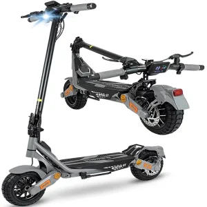 Electric Scooter Adults Teens 1200W 5600W 35/50 Miles Range 35/50 MPH Top Speed 10/11 Inch Tires Foldable Aluminum Frame Dual