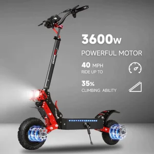 Electric Scooter Aluminium Alloy and Iron 48v1600w*2 Motor 21ah Electric Bicycle 65km/h Electric Scooters