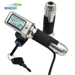Electric Scooter Bike LCD Display Screen Throttle Handlebar Accelerator With Speed Voltage Mileage 3 Speed Key Lock Function